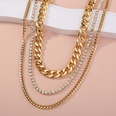 fashion hiphop simple multilayer necklace alloy clavicle chainpicture12